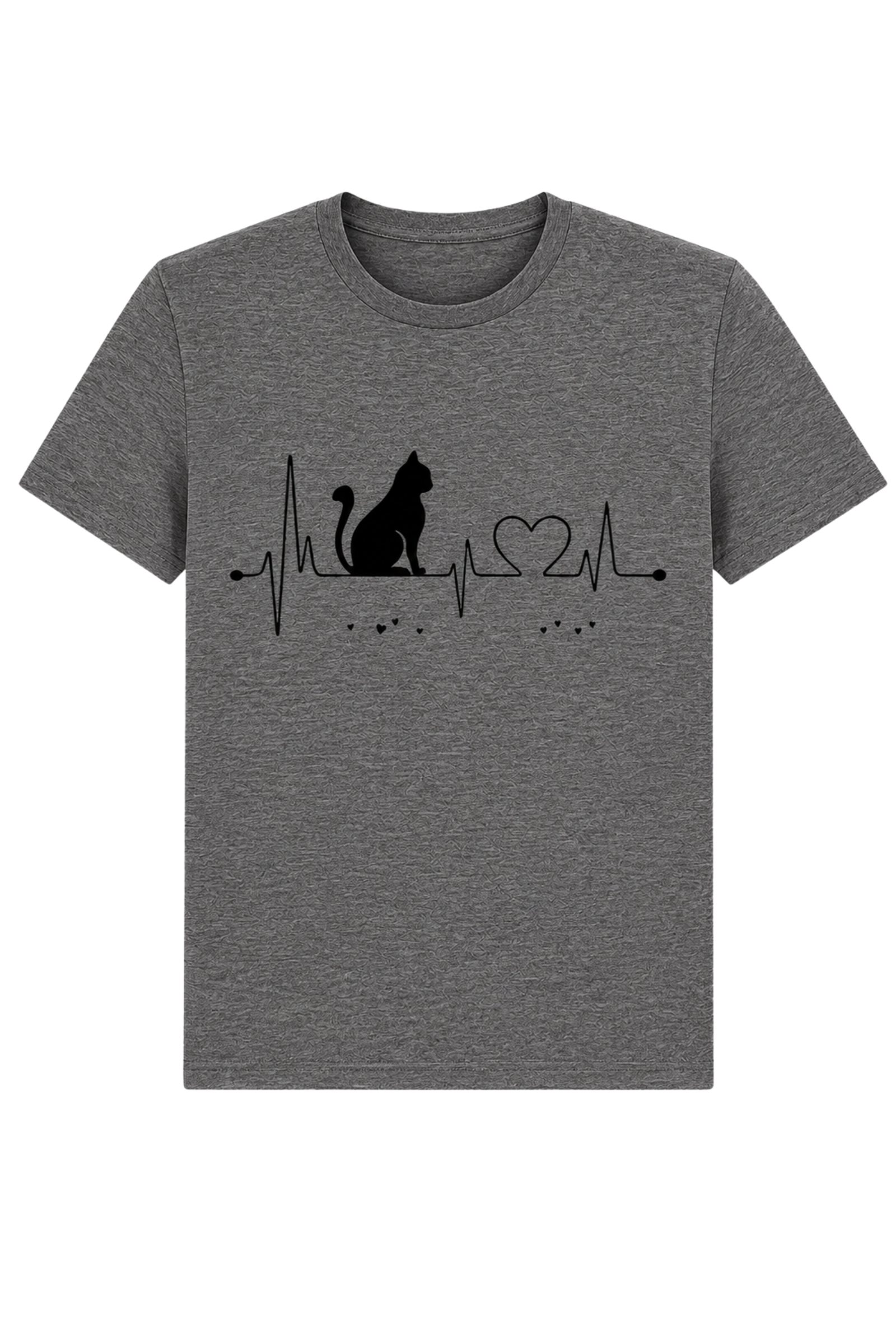 Cat with Heartbeat T-Shirt